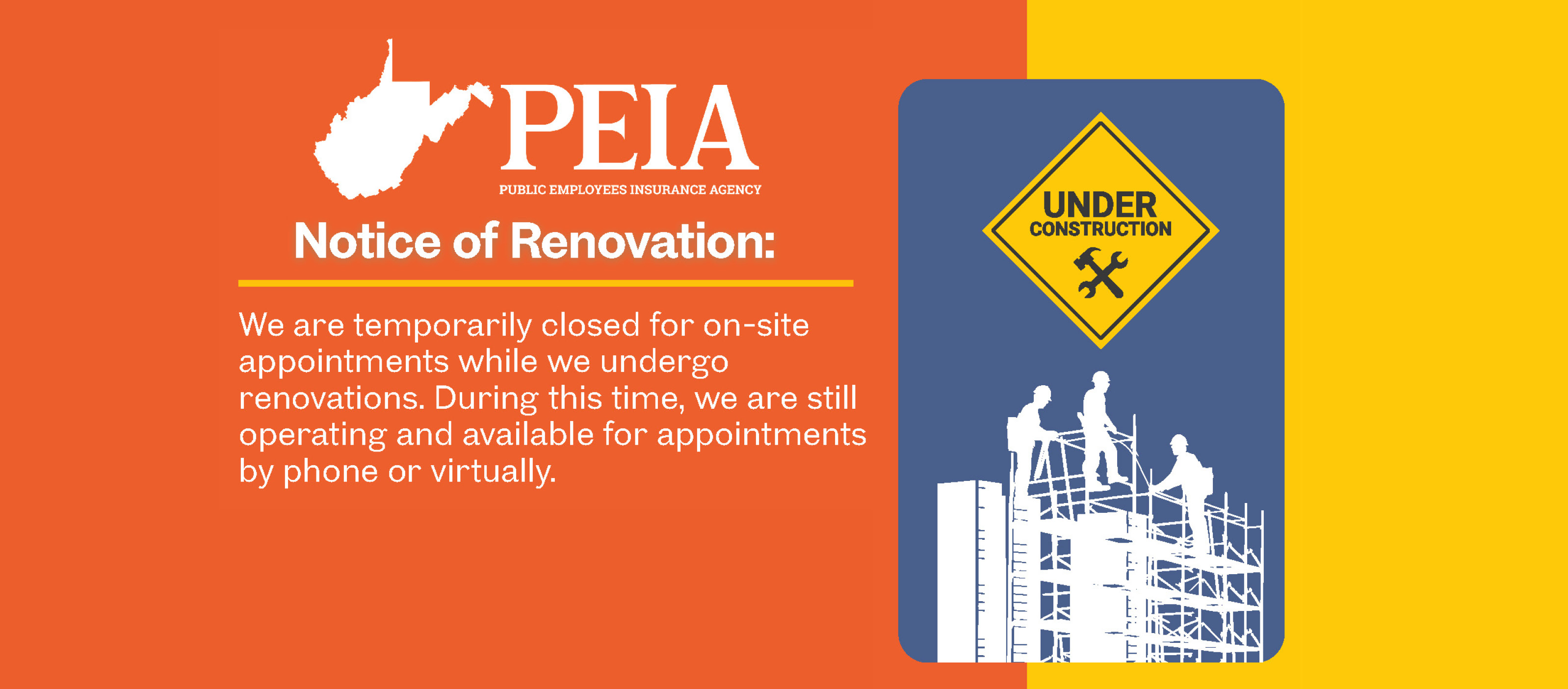We are temporarily closed for on-site appointments while we undergo renovations. 